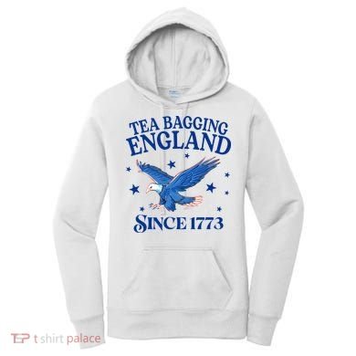 Tea Bagging England Since 1773 Patriotic Eagle Women's Hoodie