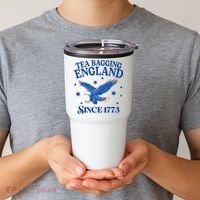 Tea Bagging England Since 1773 Patriotic Eagle Tumbler thumb 2