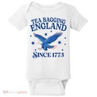 Tea Bagging England Since 1773 Patriotic Eagle Baby Bodysuit thumb 0
