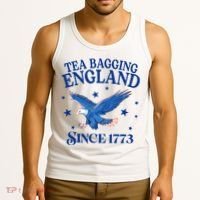 Tea Bagging England Since 1773 Patriotic Eagle Tank Top thumb 3