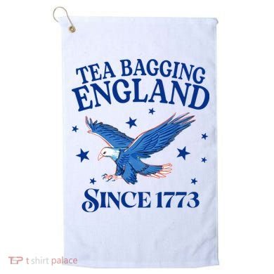 Tea Bagging England Since 1773 Patriotic Eagle Golf Towel