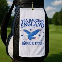 Tea Bagging England Since 1773 Patriotic Eagle Golf Towel thumb 2