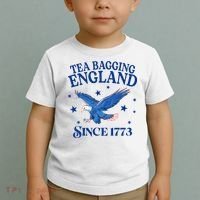 Tea Bagging England Since 1773 Patriotic Eagle Toddler T-Shirt thumb 2