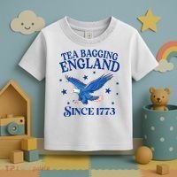 Tea Bagging England Since 1773 Patriotic Eagle Toddler T-Shirt thumb 3
