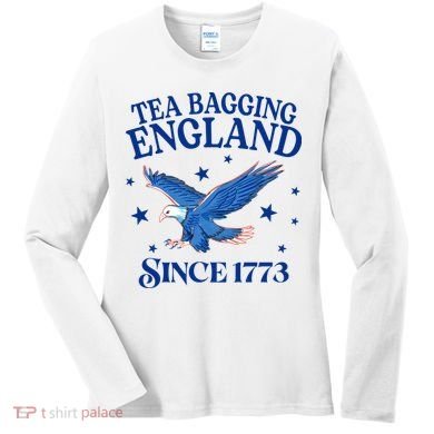 Tea Bagging England Since 1773 Patriotic Eagle Women's Long Sleeve Shirt