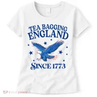 Tea Bagging England Since 1773 Patriotic Eagle Women's T-Shirt thumb 0