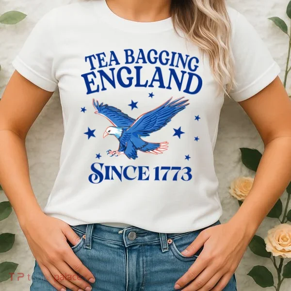 Tea Bagging England Since 1773 Patriotic Eagle Women's T-Shirt