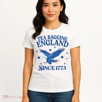 Tea Bagging England Since 1773 Patriotic Eagle Women's T-Shirt thumb 4