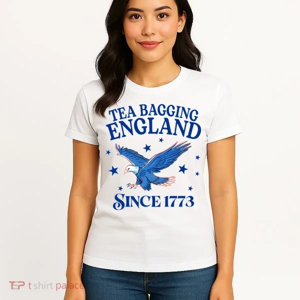 Tea Bagging England Since 1773 Patriotic Eagle Women's T-Shirt