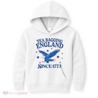 Tea Bagging England Since 1773 Patriotic Eagle Kids Hoodie thumb 0