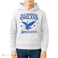 Tea Bagging England Since 1773 Patriotic Eagle Kids Hoodie thumb 4