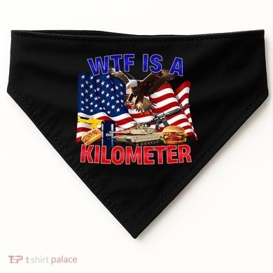 The Bald Eagle American Flag Wtf Is A Kilometer USA-Made Doggie Bandana