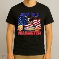 The Bald Eagle American Flag Wtf Is A Kilometer T-Shirt thumb 3