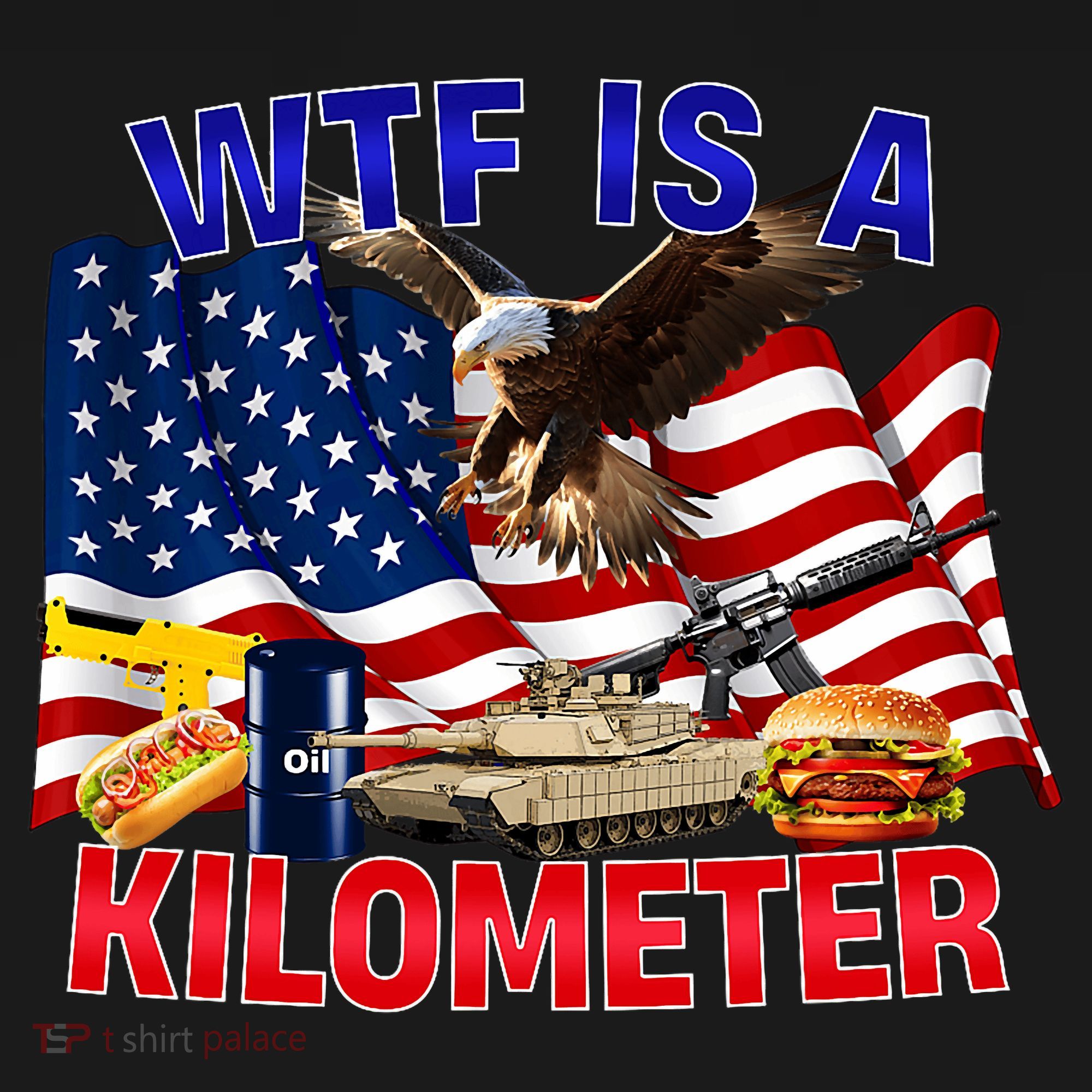 The Bald Eagle American Flag Wtf Is A Kilometer Bucket Hat
