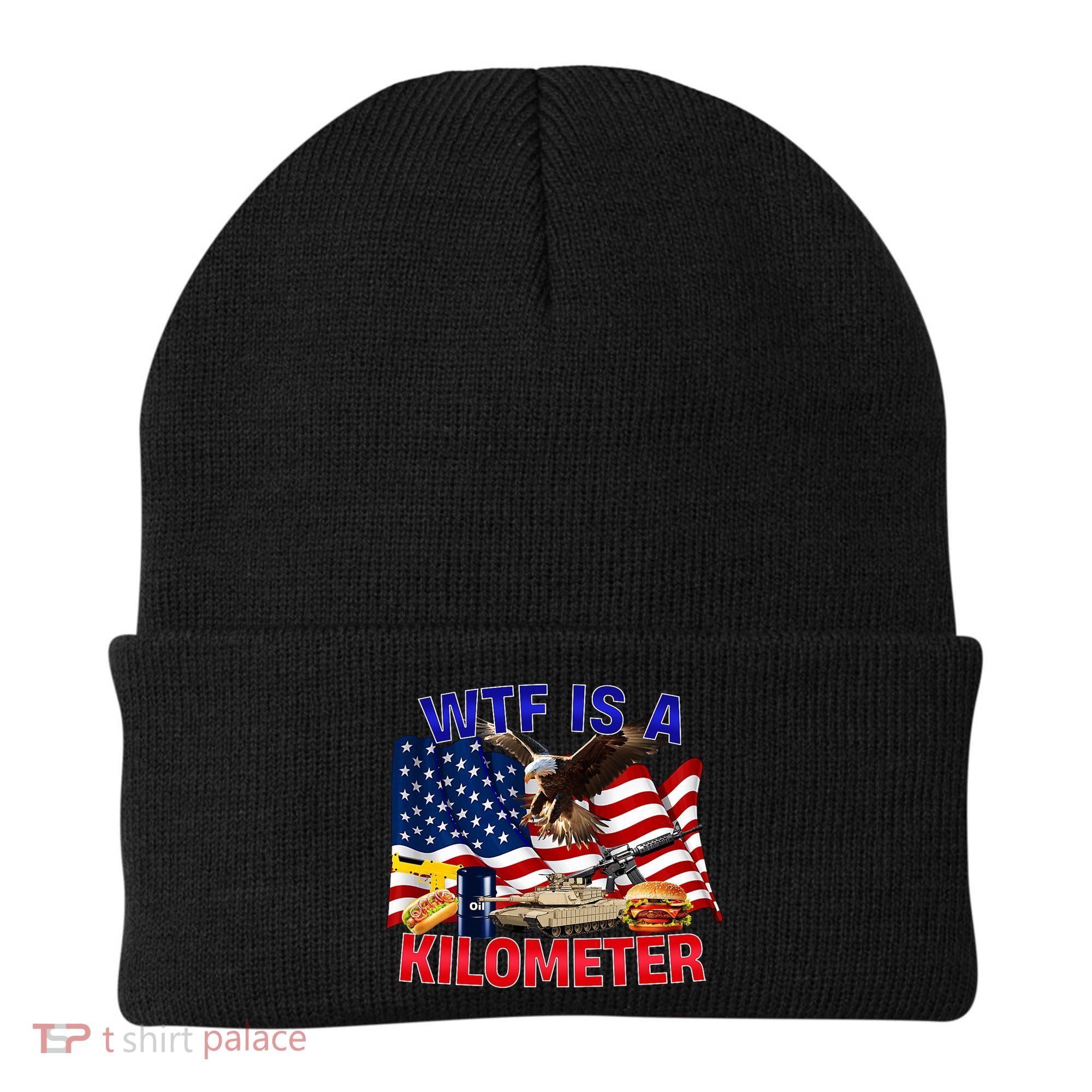 The Bald Eagle American Flag Wtf Is A Kilometer Beanie