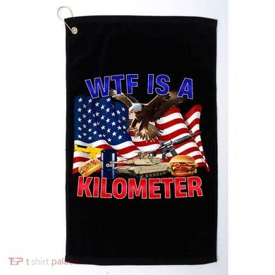 The Bald Eagle American Flag Wtf Is A Kilometer Golf Towel