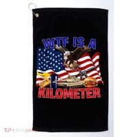 The Bald Eagle American Flag Wtf Is A Kilometer Golf Towel thumb 0