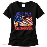 The Bald Eagle American Flag Wtf Is A Kilometer Women's T-Shirt thumb 0