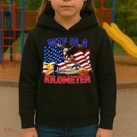 The Bald Eagle American Flag Wtf Is A Kilometer Kids Hoodie thumb 3