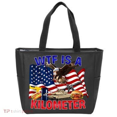 The Bald Eagle American Flag Wtf Is A Kilometer Tote Bag