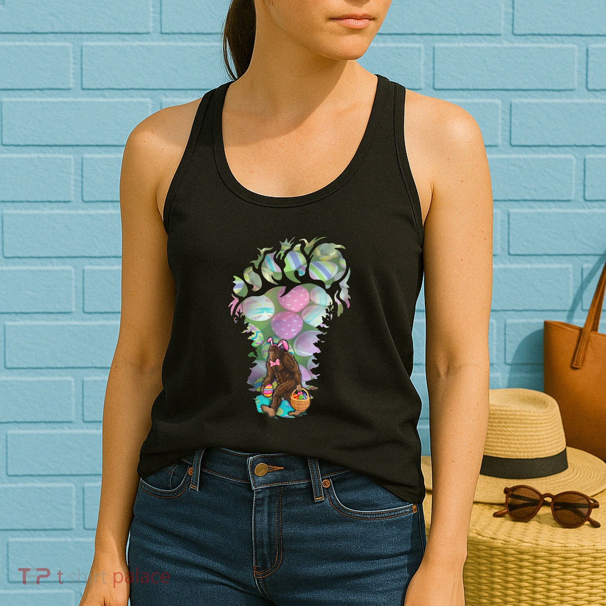 T Bigfoot Easter Costume Women's Tank Top