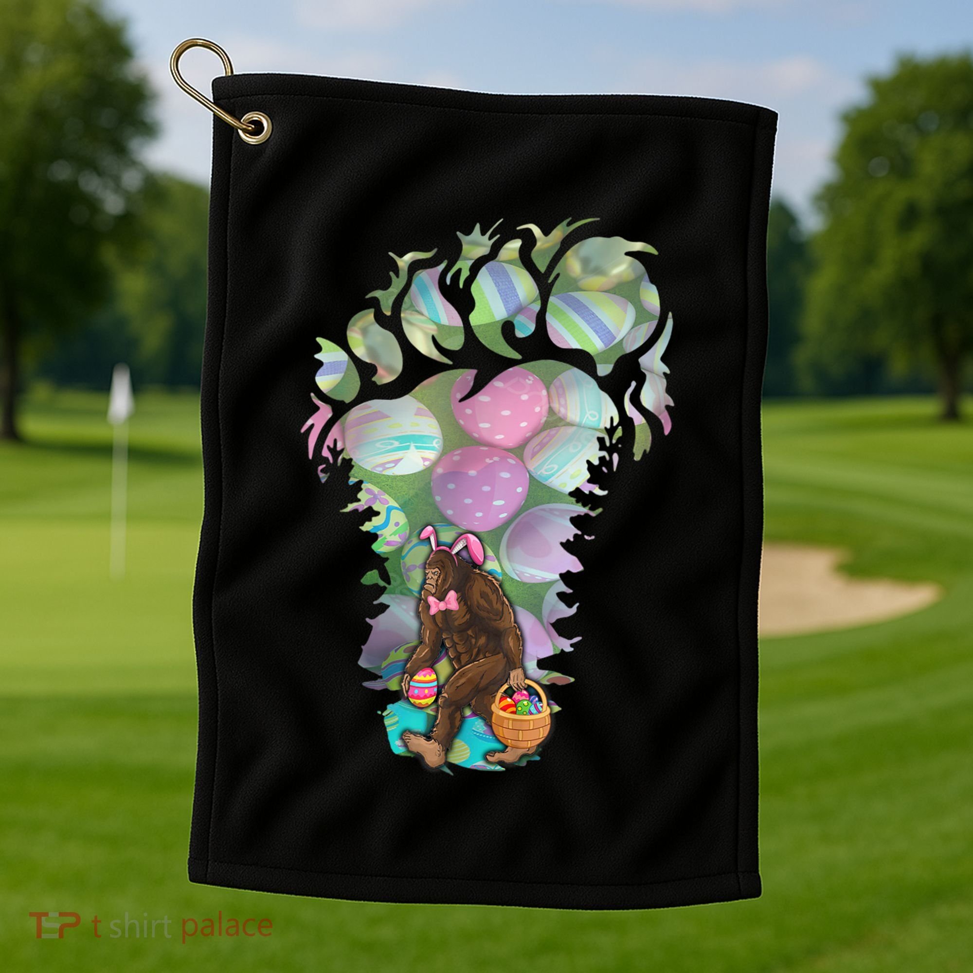 T Bigfoot Easter Costume Golf Towel