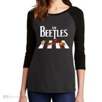 The Beetles Entomology Insect Bug Collector Entomologist Women's Tri-Blend 3/4-Sleeve Raglan Shirt thumb 2