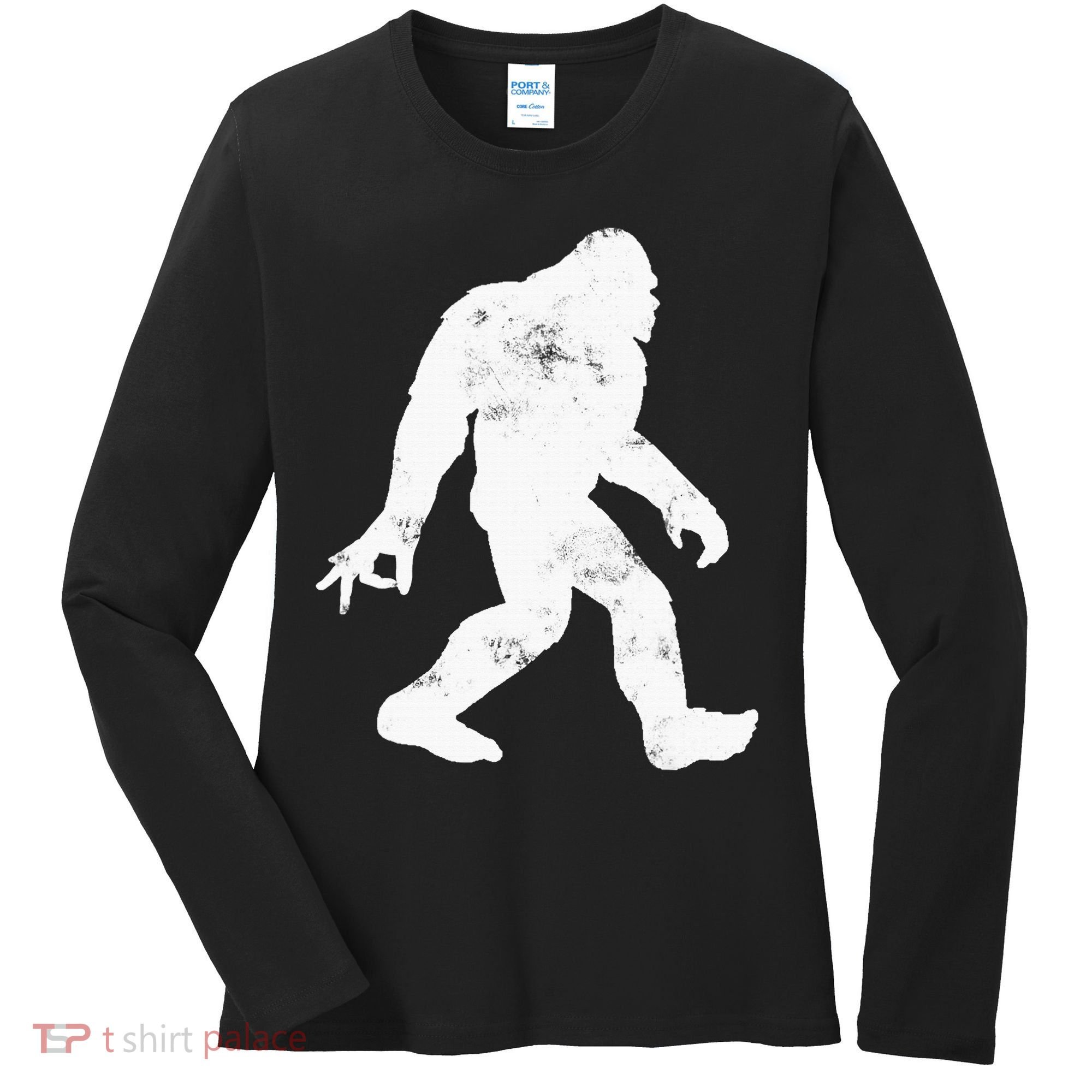 TSD845917 Big Foot Holiday Women's Long Sleeve Shirt