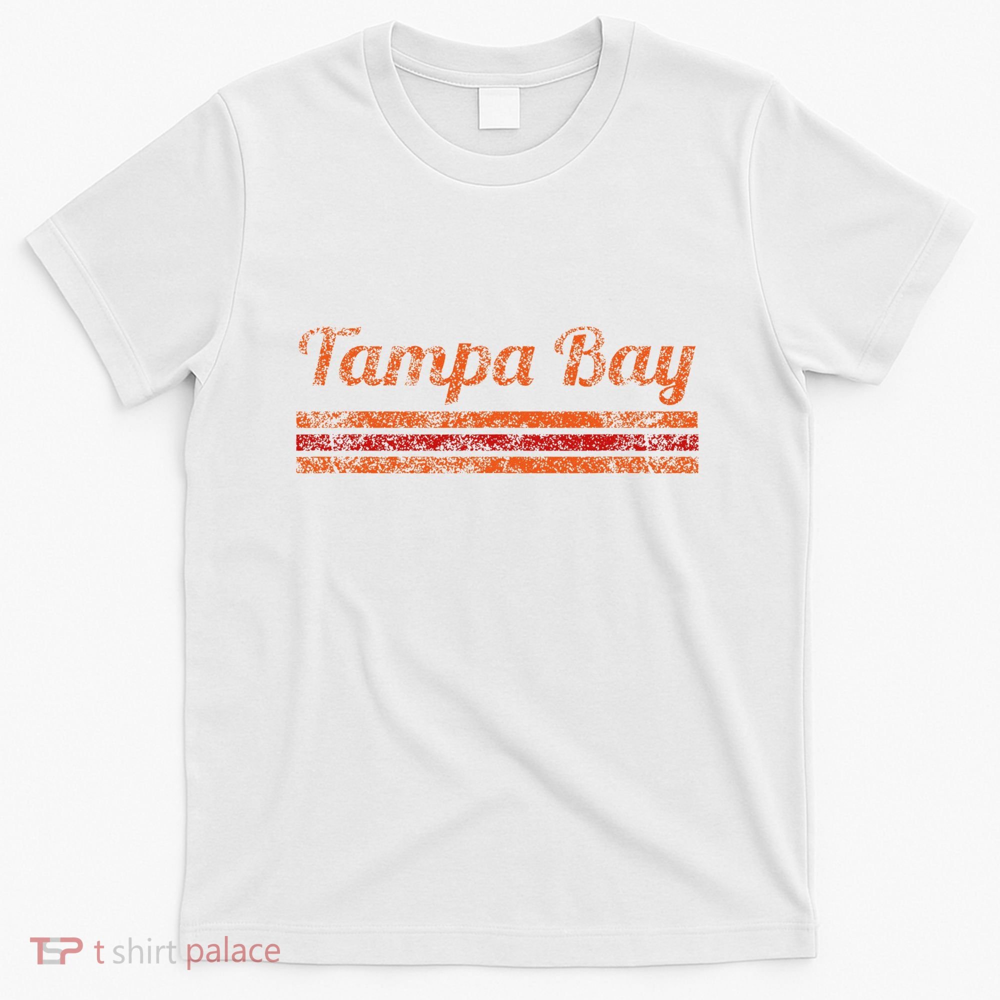 Tampa Bay Florida Retro Vintage Weathered Stripe Throwback T-Shirt