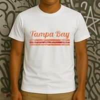 Tampa Bay Florida Retro Vintage Weathered Stripe Throwback T-Shirt thumb 3