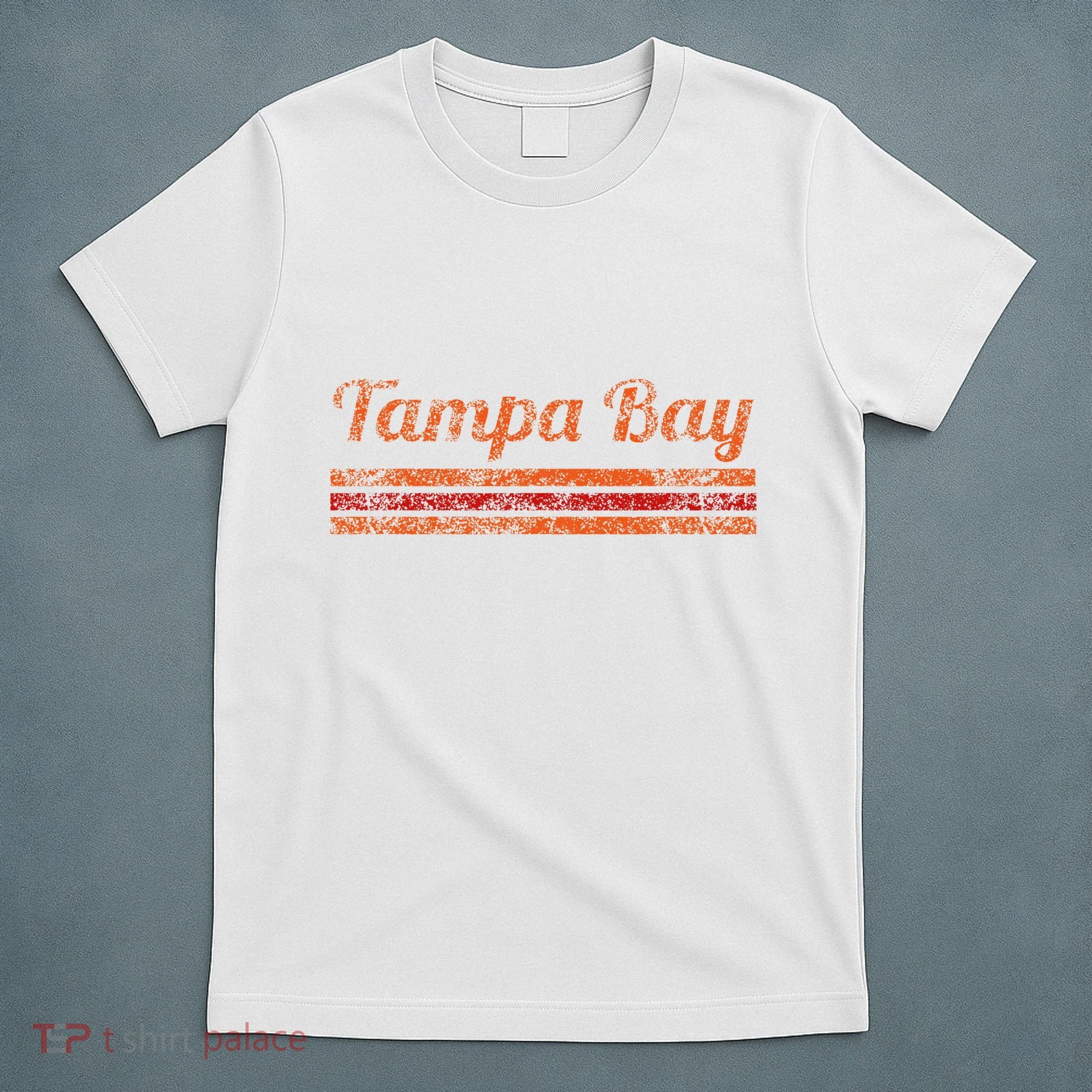 Tampa Bay Florida Retro Vintage Weathered Stripe Throwback T-Shirt
