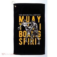 Thai Boxing Full Contact Muay Thai Spirit Golf Towel thumb 0
