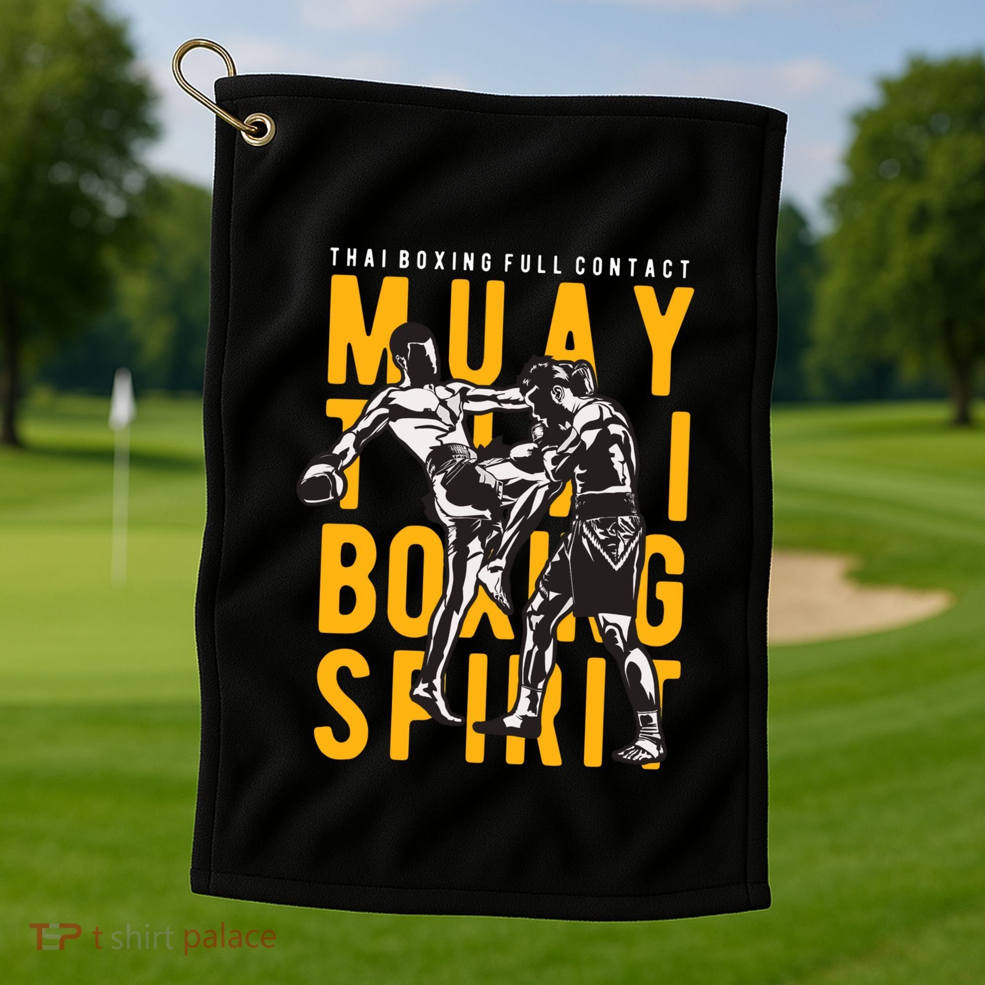 Thai Boxing Full Contact Muay Thai Spirit Golf Towel