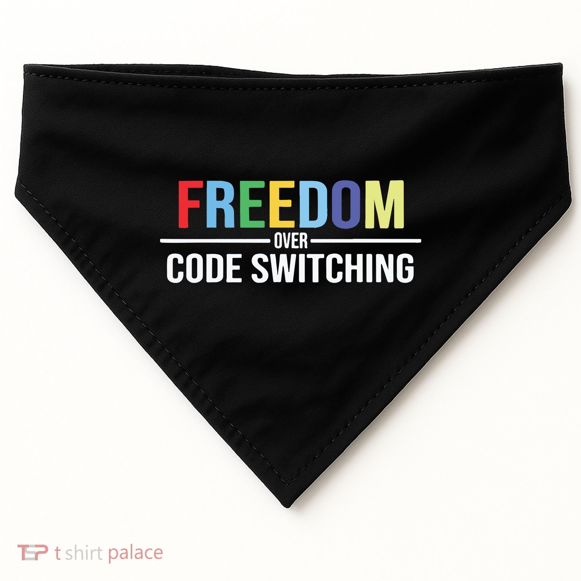 Tabitha Brown Freedom Over Code Switching USA-Made Doggie Bandana