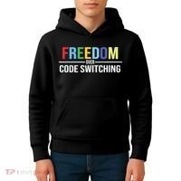 Tabitha Brown Freedom Over Code Switching Kids Hoodie thumb 4
