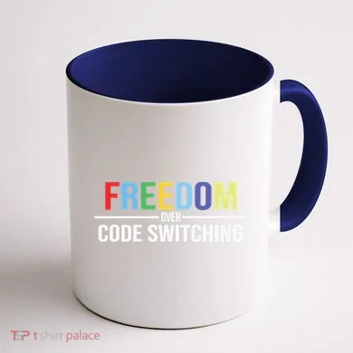 Tabitha Brown Freedom Over Code Switching Coffee Mug back