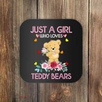 Teddy Bear For Women Just A Who Loves Teddy Coaster thumb 0