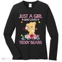 Teddy Bear For Women Just A Who Loves Teddy Women's Long Sleeve Shirt thumb 0