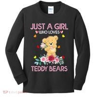 Teddy Bear For Women Just A Who Loves Teddy Kids Long Sleeve Shirt thumb 0