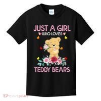 Teddy Bear For Women Just A Who Loves Teddy Kids T-Shirt thumb 0
