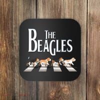 The Beagles Funny Dog Lover Abbey Road Coaster thumb 0