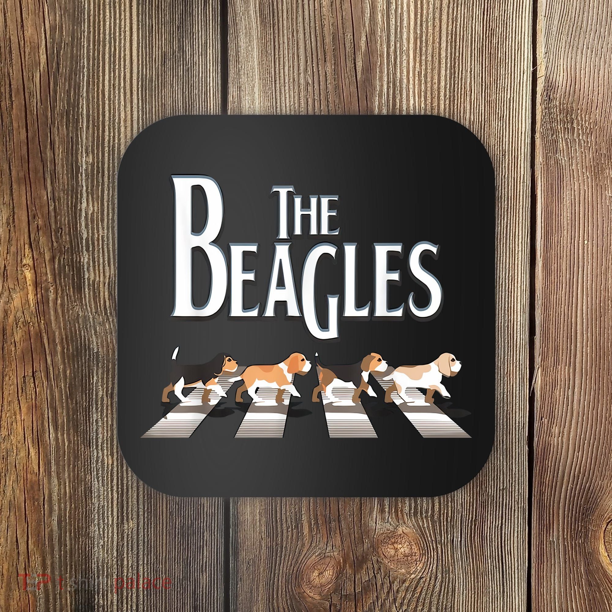 The Beagles Funny Dog Lover Abbey Road Coaster