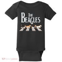 The Beagles Funny Dog Lover Abbey Road Baby Bodysuit thumb 0