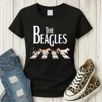 The Beagles Funny Dog Lover Abbey Road Women's T-Shirt thumb 3
