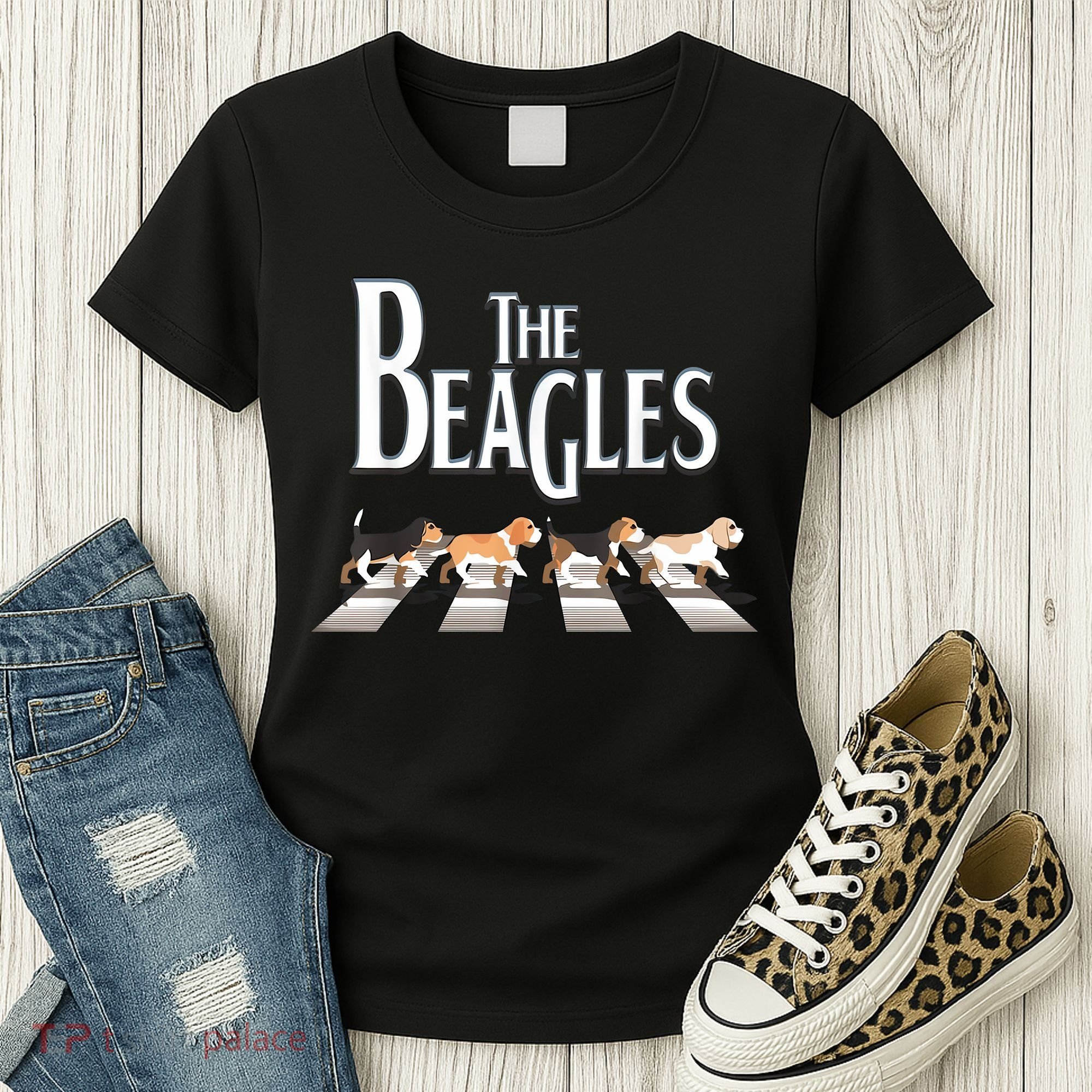 The Beagles Funny Dog Lover Abbey Road Women's T-Shirt