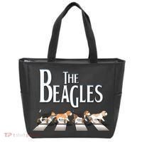 The Beagles Funny Dog Lover Abbey Road Tote Bag thumb 0