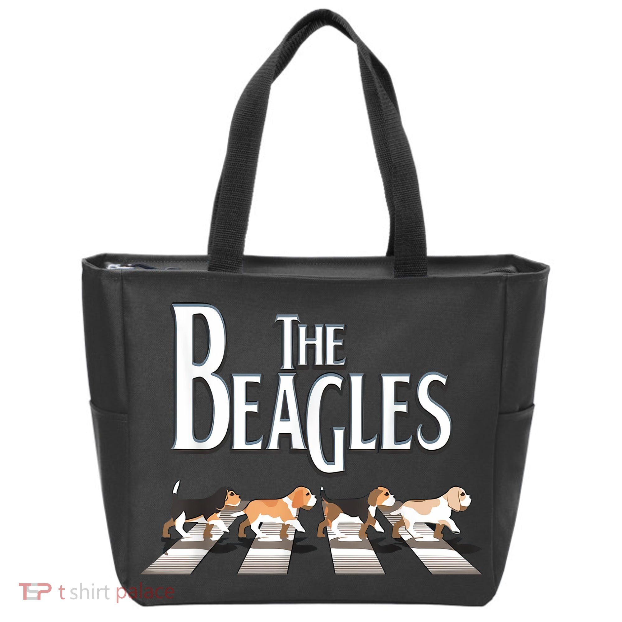 The Beagles Funny Dog Lover Abbey Road Tote Bag