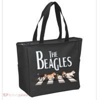 The Beagles Funny Dog Lover Abbey Road Tote Bag thumb 2