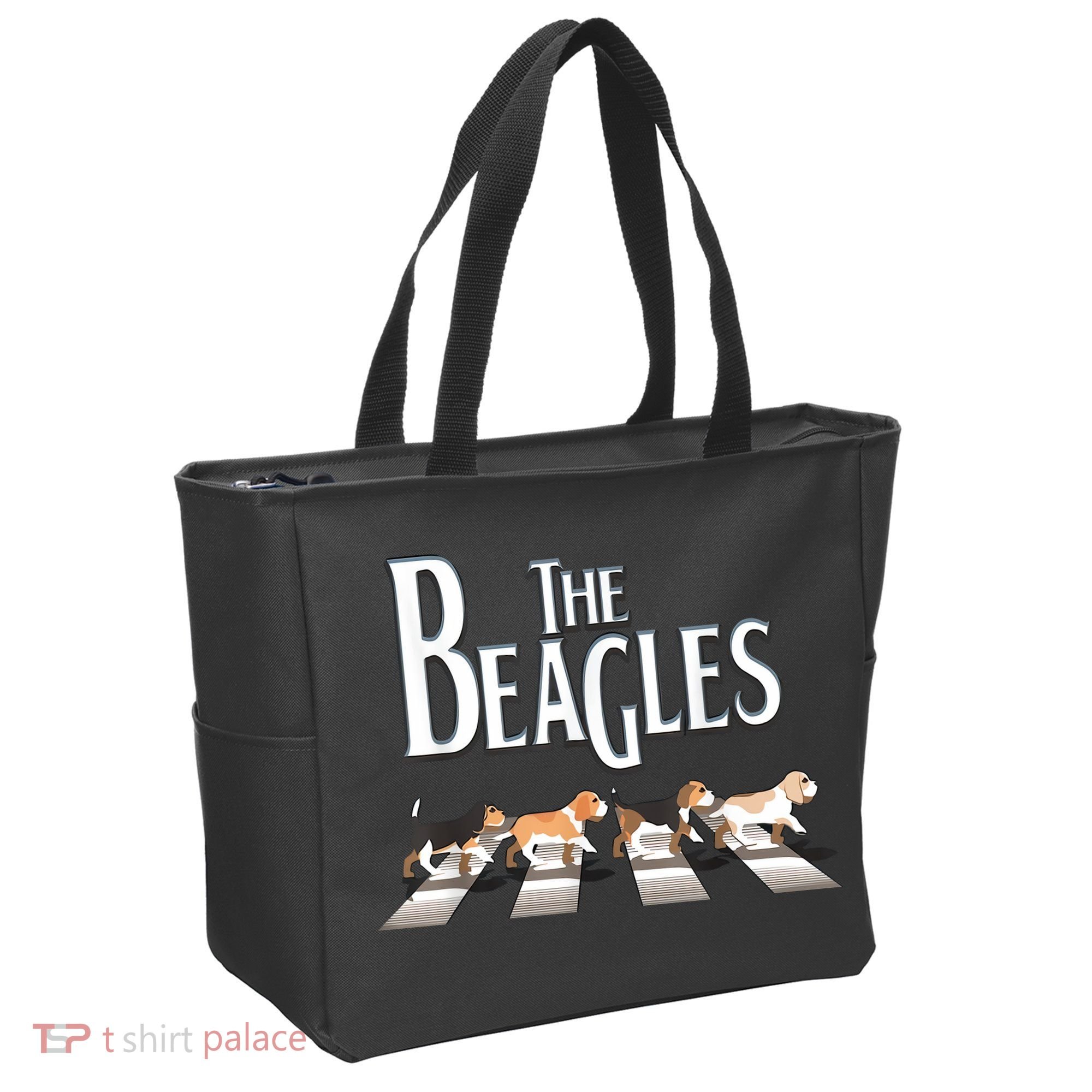The Beagles Funny Dog Lover Abbey Road Tote Bag
