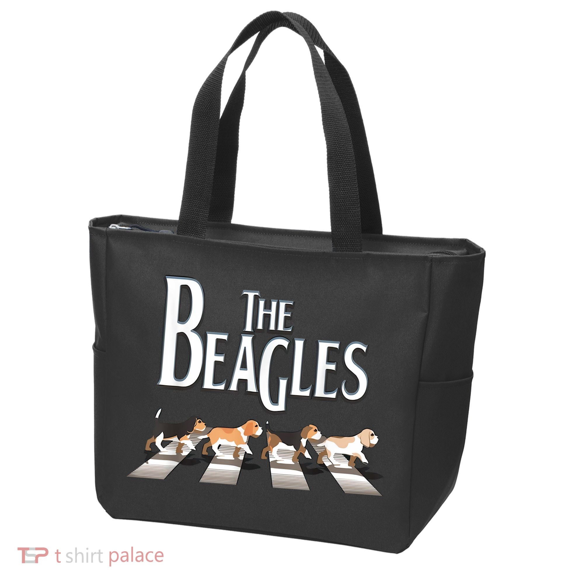 The Beagles Funny Dog Lover Abbey Road Tote Bag